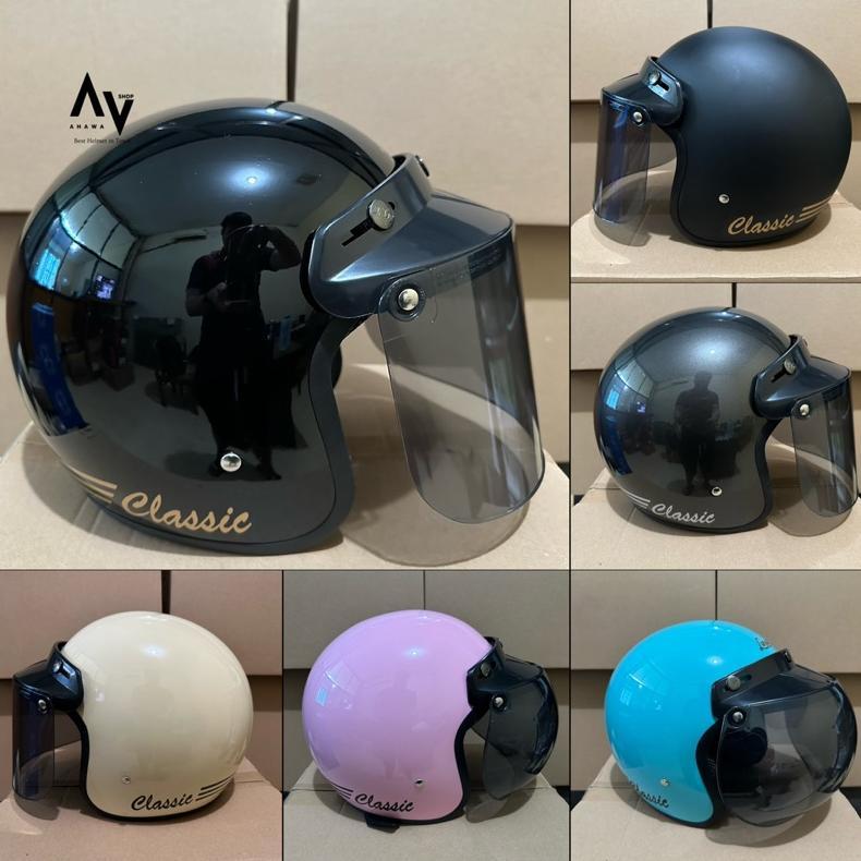 Cash Back Helm Bogo Retro Lunar/Daiso/Bivi Solid - Sni