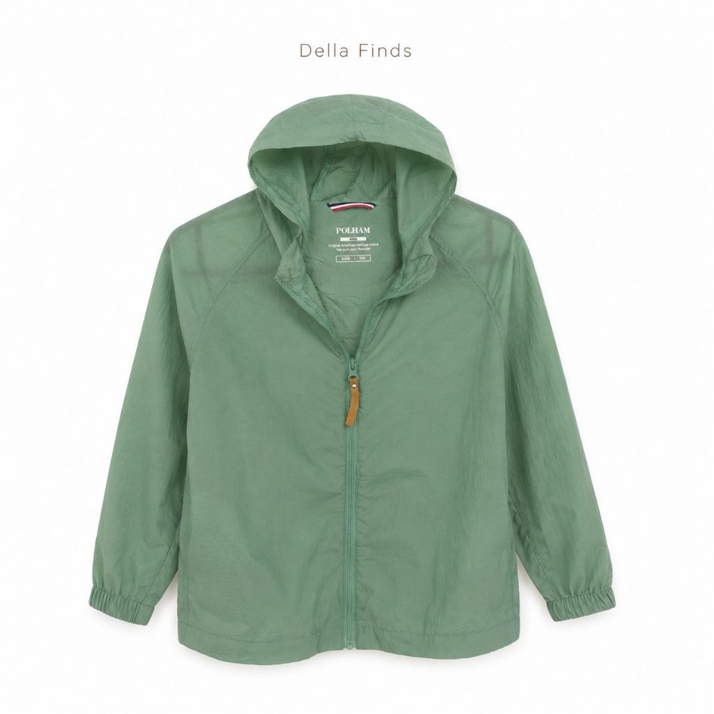 Della Finds - Jaket Sport Anak by Polham Hijau Size 120 [Second Like New]