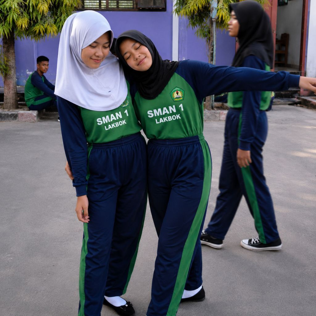 Setelan Seragam/Baju Olahraga Sekolah SMAN 1 LAKBOK