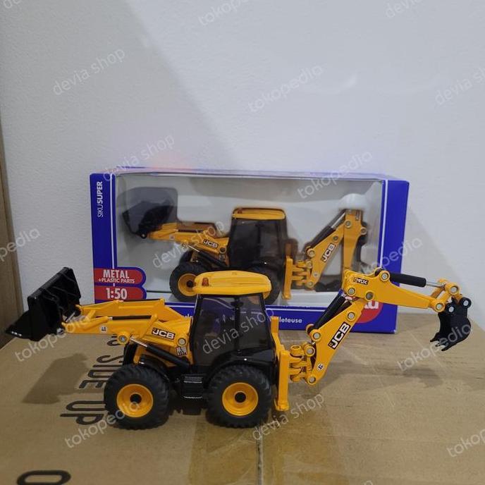 Miniatur JCB Miniatur Alat Berat Backhoe Loader JCB
