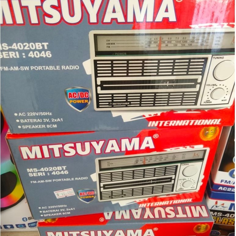 Radio Portabel Mitsuyama 3 Band FM/AM/SW dengan Speaker Besar