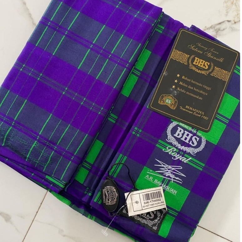 Sarung BHS Royal KDT Silver Lawas Kotak Kecil Spunsilk Mercerized ATBM Limited (Bisa COD)