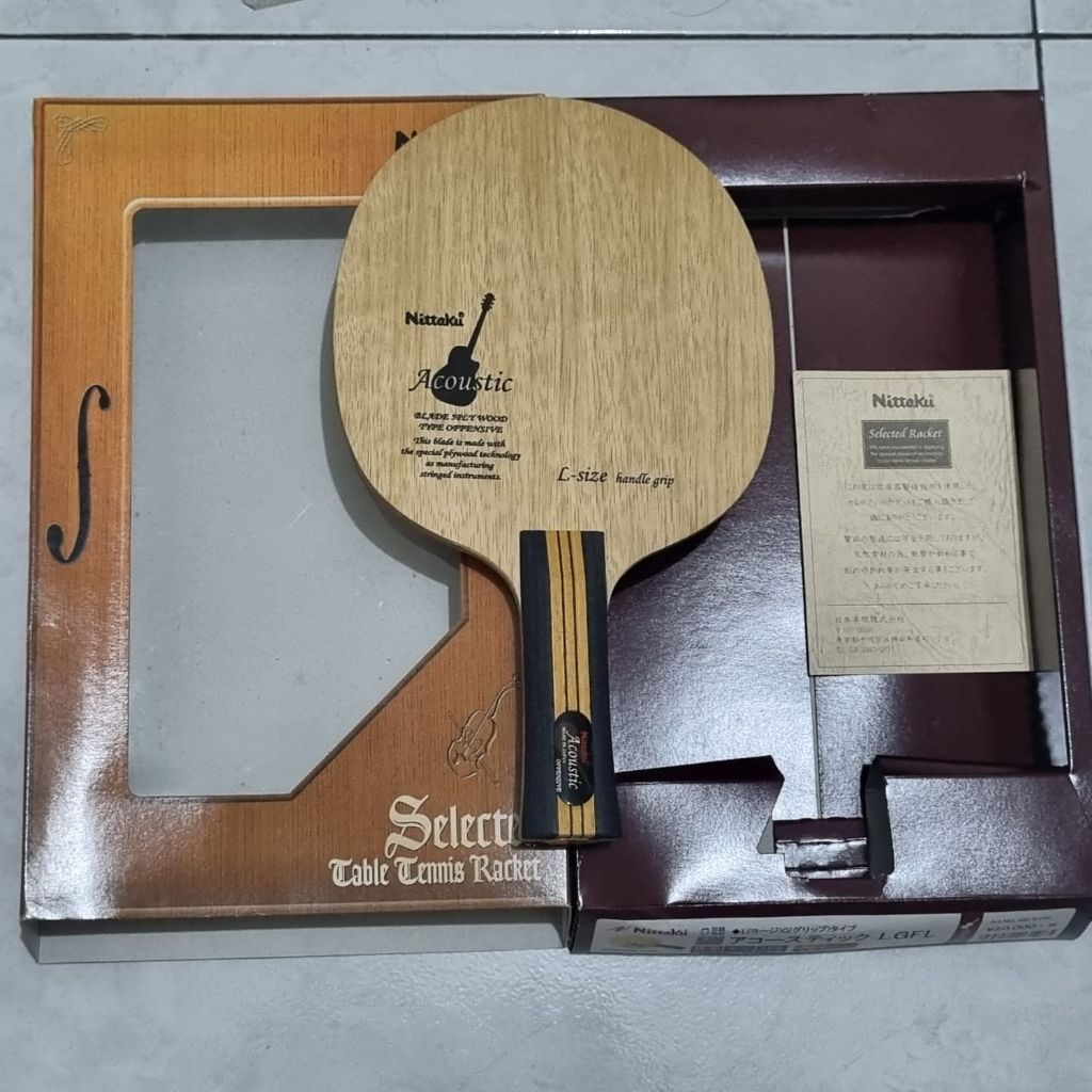 nittaku acoustic carbon lg fl bat bet blade ping pong