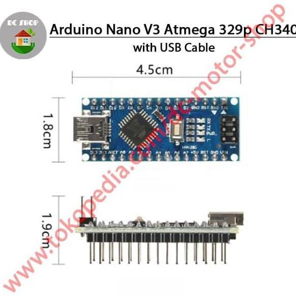Rexcom- Arduino Nano V3 Ch340 Clone Atmega328P