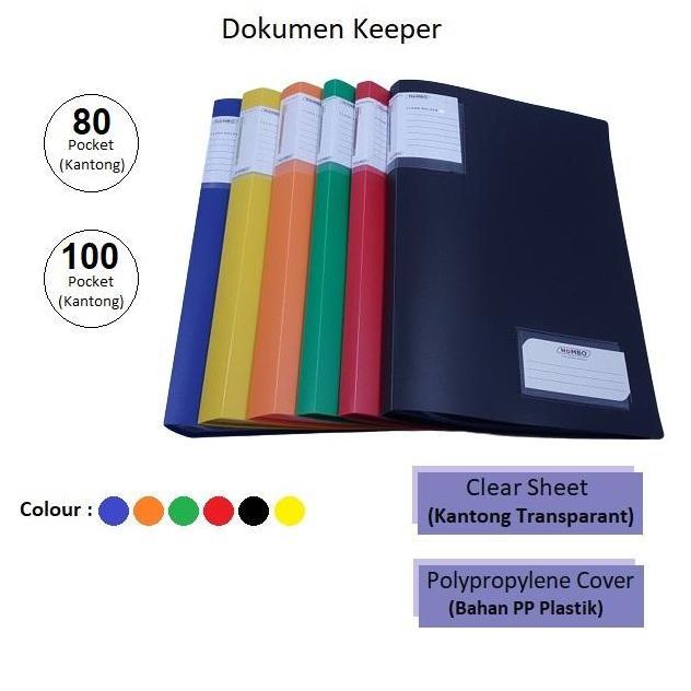 Weex- Plastik / Clear Holder /File Dokumen Keeper F4 Folio 80 100 Lembar