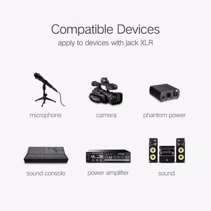 Soundkita- Ugreen Kabel Xlr Extension Microphone - Ugreen Xlr To Mic Amplifier