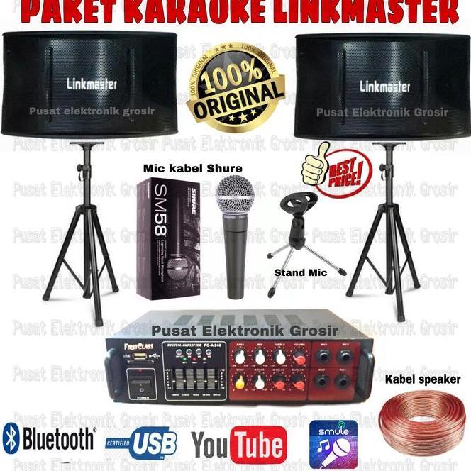 Paket Sound System Karaoke Speaker Linkmaster Amplifier Karaoke Rumah