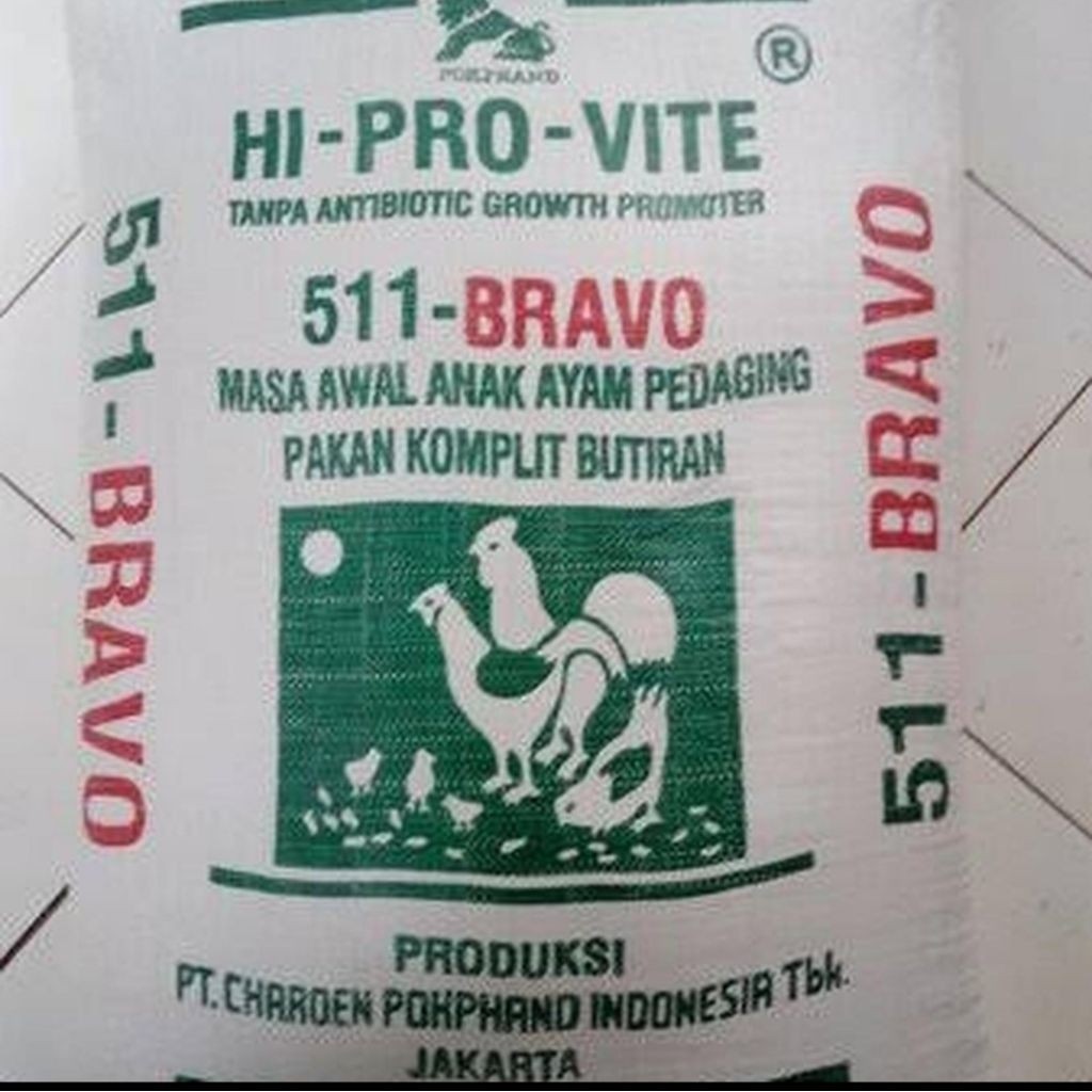 50 KG 511 BRAVO PAKAN AYAM BURUNG BEBEK UNGGAS LAINNYA
