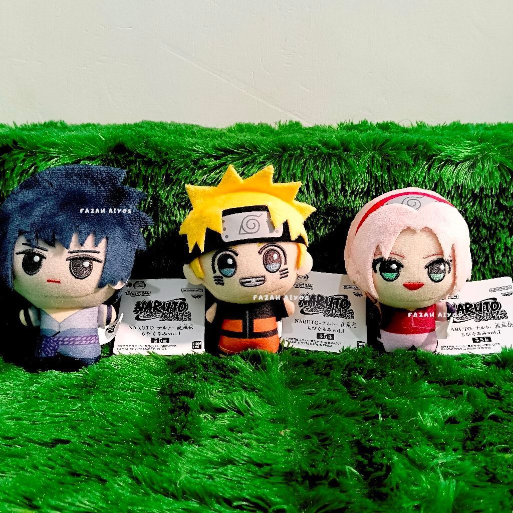 NARUTO SHIPPUDEN NARUTO SASUKE SAKURA KEYCHAIN ANIME BONEKA PLUSH