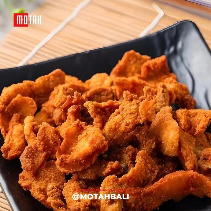 BABI MERAH Crispy 300gr & 100gr / Cemilan Lemak Babi Goreng Bali / Kerupuk Babi Goreng Renyah / Babi