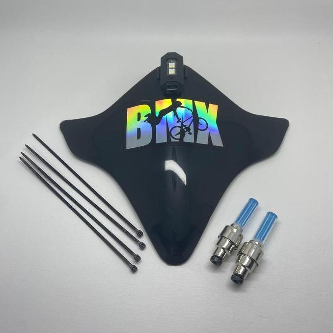 Yayin_chin - VISOR SEPEDA BMX + STIKER HOLOGRAM BMX + LAMPU TEMPEL + LAMPU TUTUP PENTIL NYALA
