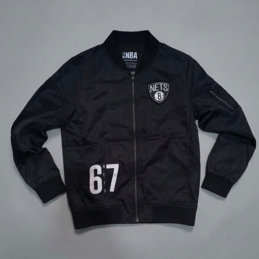 Jaket Varsity Bomber NBA Brooklyn Nets