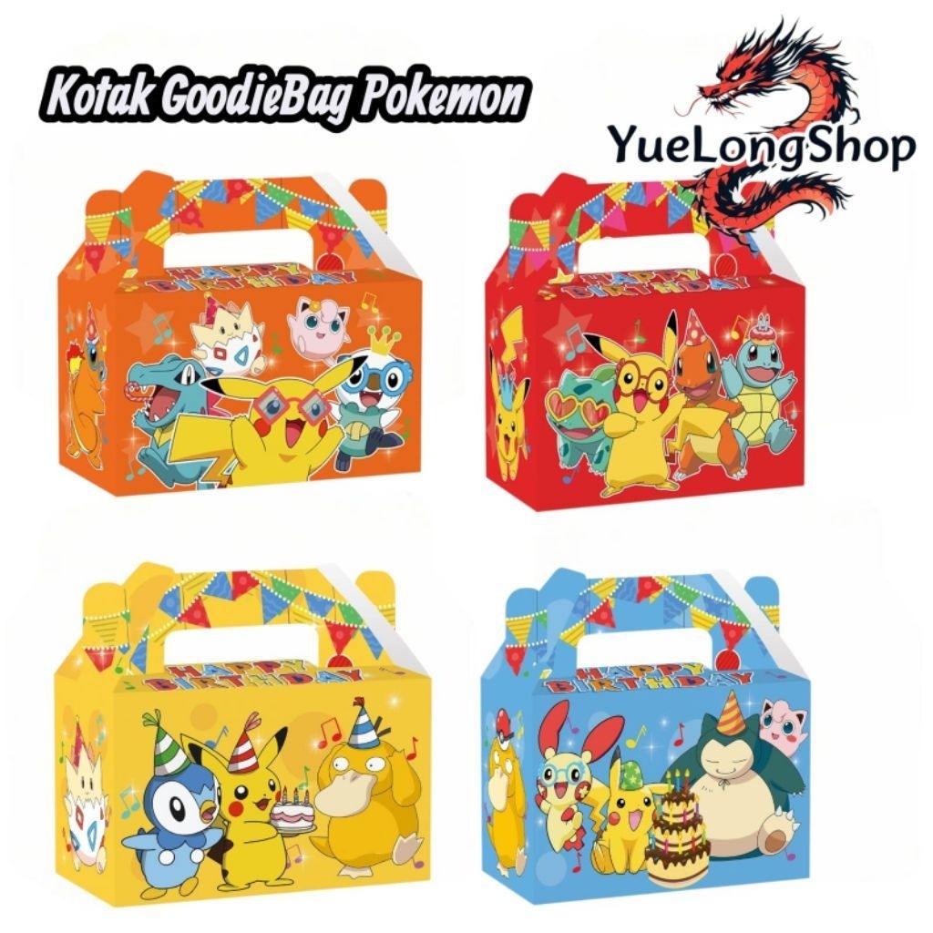 YS Kotak Goodie Bag Birthday Pokemon Motif Random