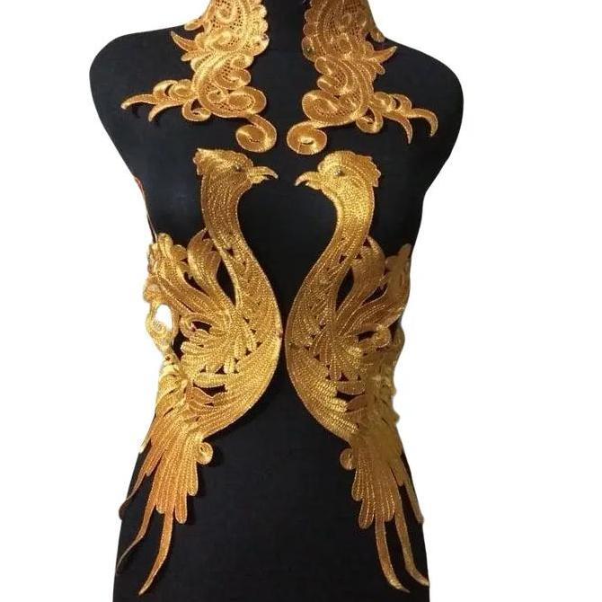 New- Renda Bordir Merak Kualitas Terjamin Untuk Akses Gaun Kebaya Dress Bahan Abutai & Benang Bordir