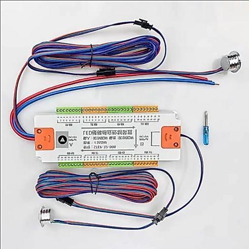 Pengontrol Lampu Motion Sensor Gerak Tangga Otomatis Sensor Gerak Tangga 32 Channel 12V/24V