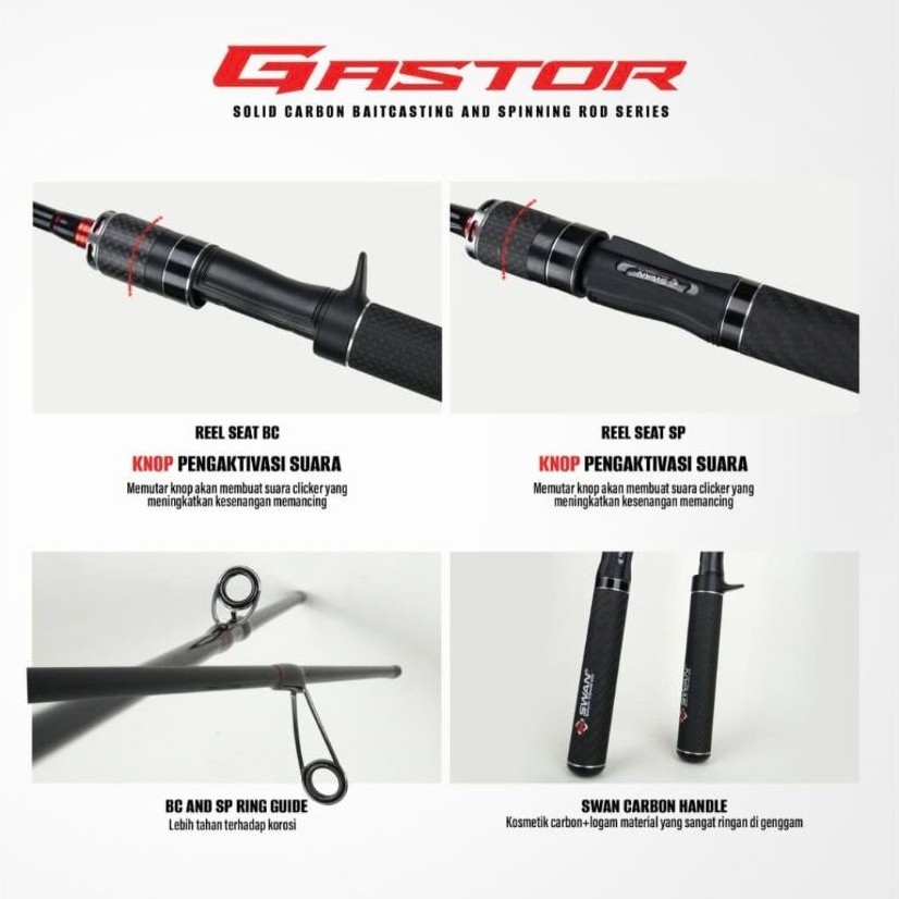 Joran Swan Gastor spinning & baitcasting