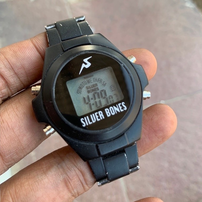 silver bones jam tangan digital pria original preloved/second/bekas