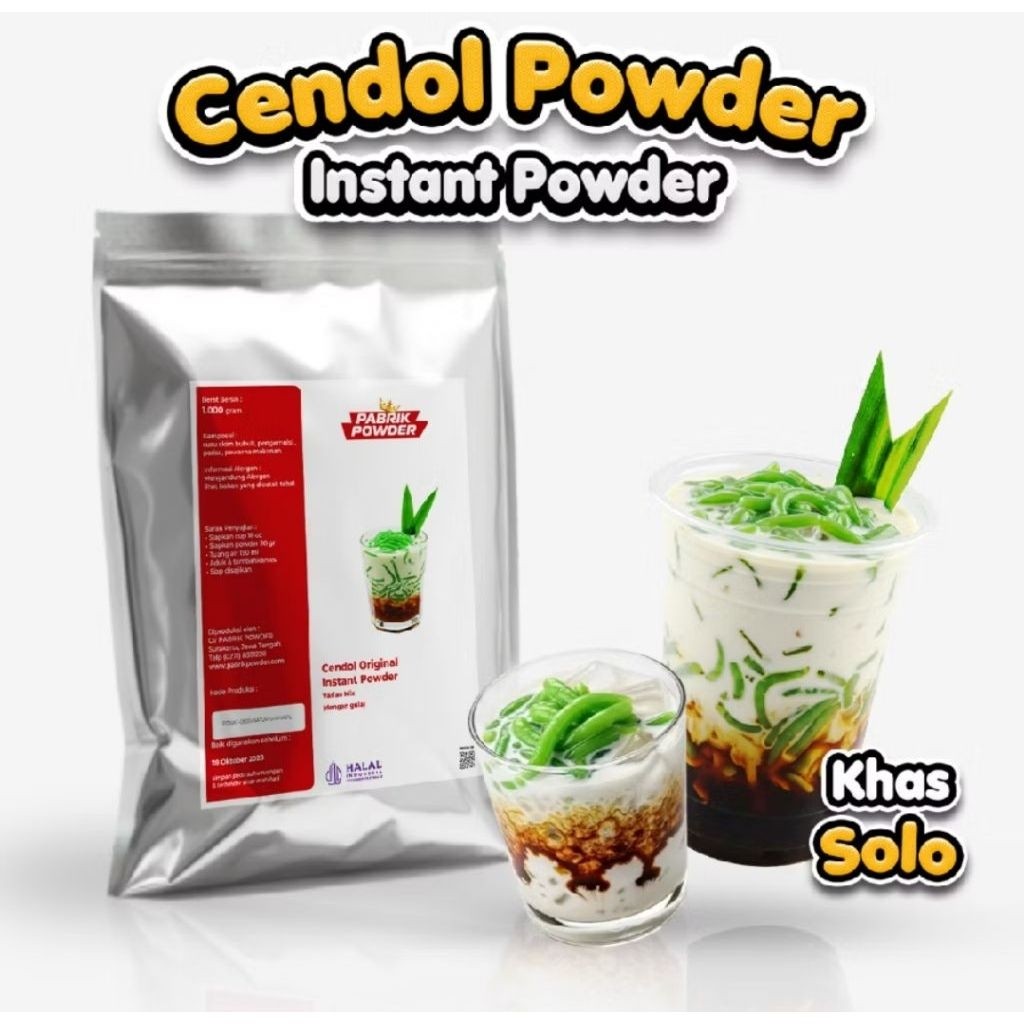 Bubuk cendol dawet instan khas solo, spesial powdered series