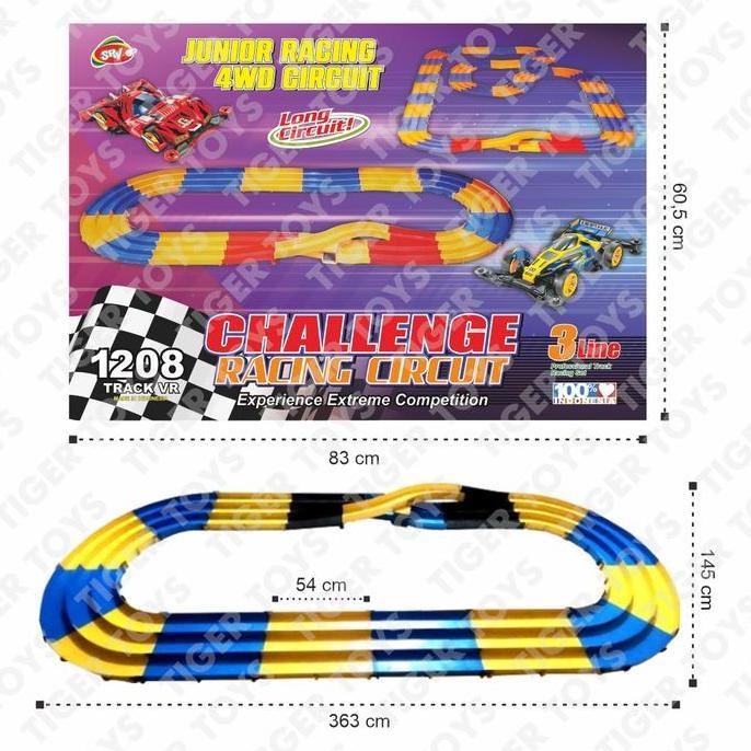 JALUR TAMIYA 3JALUR TRACK TAMIYA 3WAY LONG TAMIYA ARENA RACING CIRCUIT LONG STANDARD TAMIYA TRACK RE