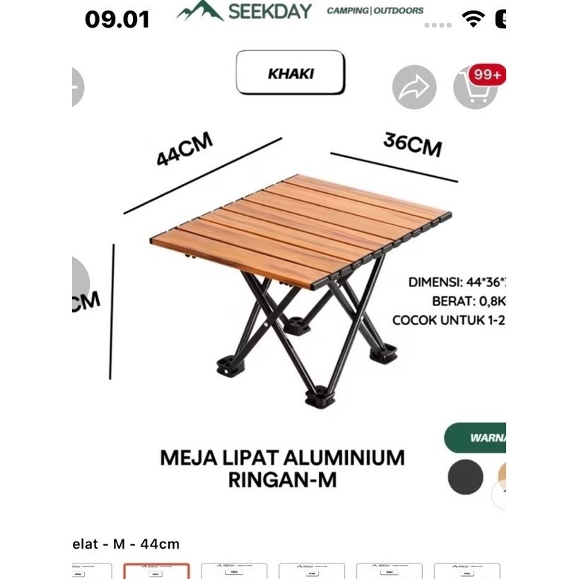 Meja Lipat Outdoor Masi Baru Bekas Endorse 2