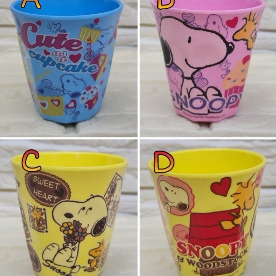 gelas melamin anak karakter snoopy 00038