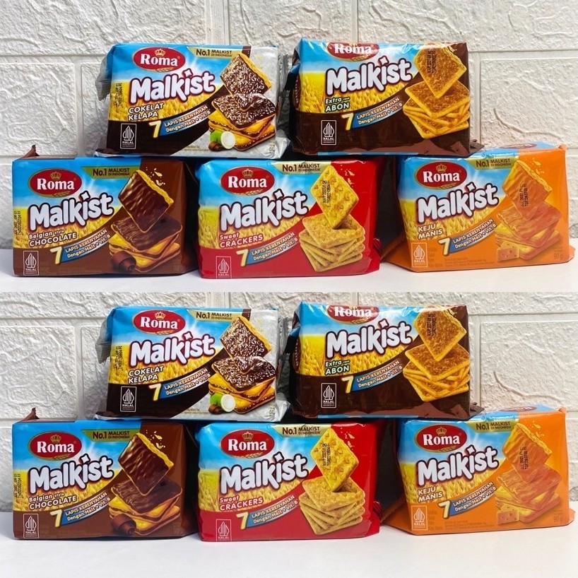 Roma Malkist Crackers 90g-105g Renyah Gurih
