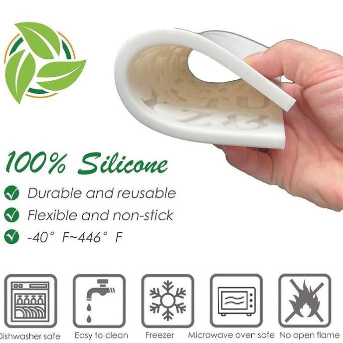 MELAKASA Papan Cetakan Silikon 3D Huruf Latin Angka Arab 62 Karakter Font Lucu Resin Aromaterapi Fon