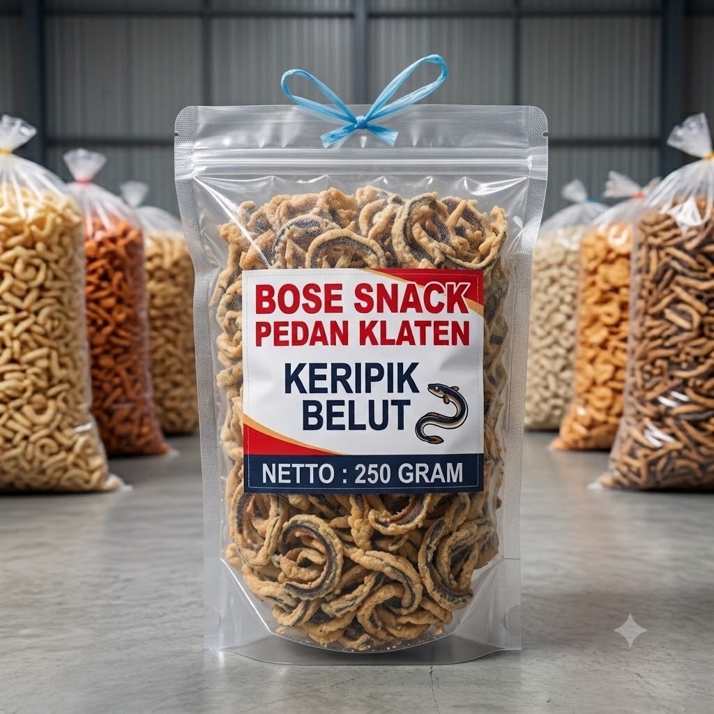 PROMO 250 GRAM KERIPIK BELUT PREMIUM/KERIPIK BELUT PREMIUM KHAS KLATEN/KERIPIK BELUT CRISPY