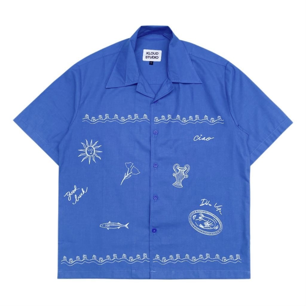 KLOUD STUDIO - CIAO BLUE SHIRT (Boxy)