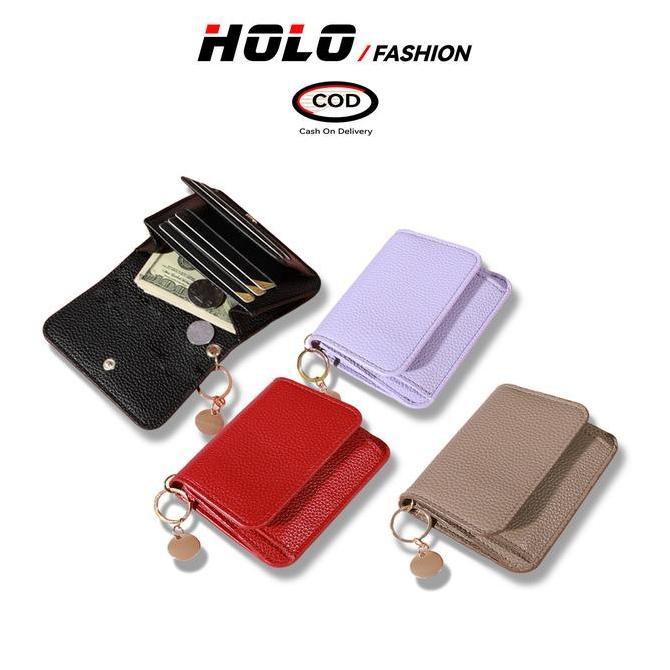 bardonshop - holo dompet wanita elegan gaya korea warna dompet kecil simpel dapat memegang banyak ka