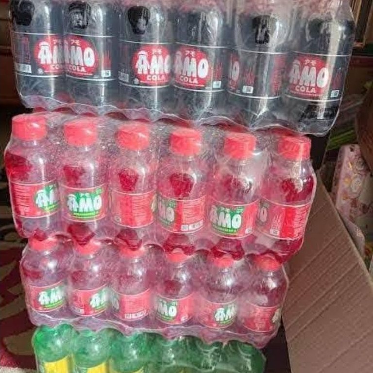 1 KRAT AMO SPARK CSD MINUMAN SODA BERKARBONASI COLA | FRUIT | LEMON 12 PCS X 200 ML murce