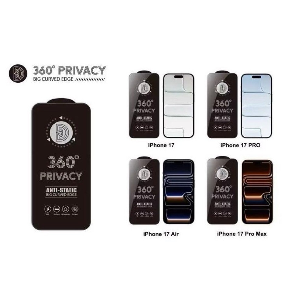 FOR IPHONE Tempered Glass Anti Static SPY PRIVACY DIAMOND 360 PREMIUM