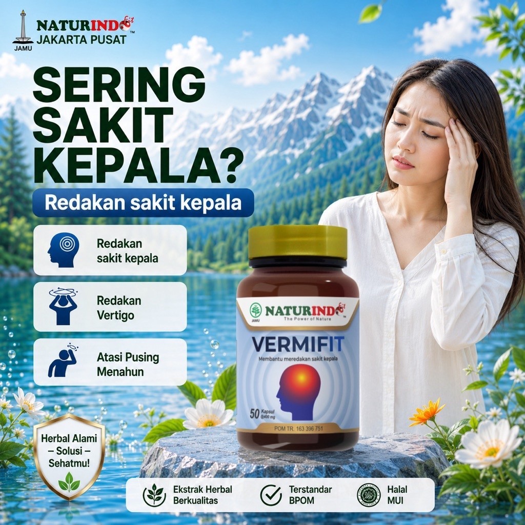 OBAT SAKIT KEPALA Vertigo Migrain Obat Herbal Sakit Kepala obat Herbal Syaraf Kepala, Obat Untuk Sak