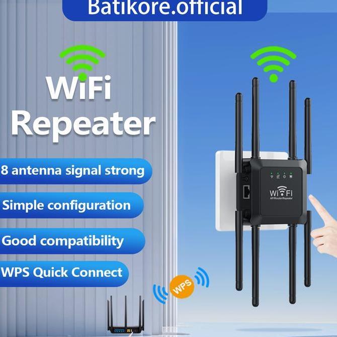 CODWiFi Repeater 8 Antena Wifi Sinyal Repeater Penguat Router Nirkabel Pengulang U18-300M 2.4G Freku