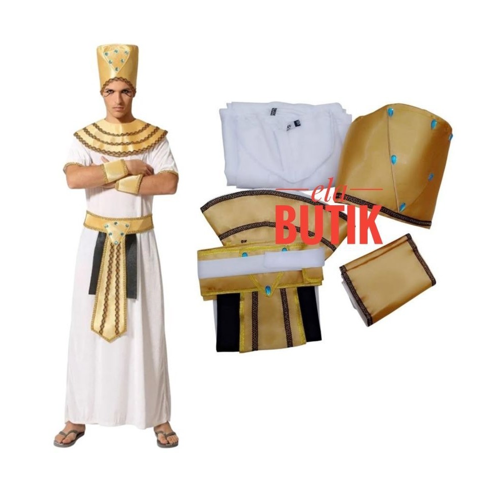 kostum Mesir pria dewasa kostum negara internasional Mesir Egypt-kostum Halloween Fir'aun dewasa-pha