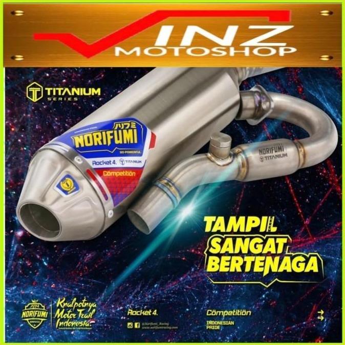 // KNALPOT NORIFUMI ROCKET 4 TITANIUM KOMPETISI KLX 140 CRF 150 WR 155 *