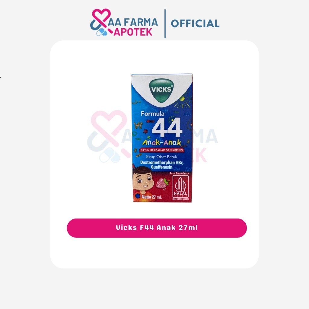 Vicks Formula 44 Sirup Batuk Anak 27ml - Meredakan Batuk Kering & Berdahak
