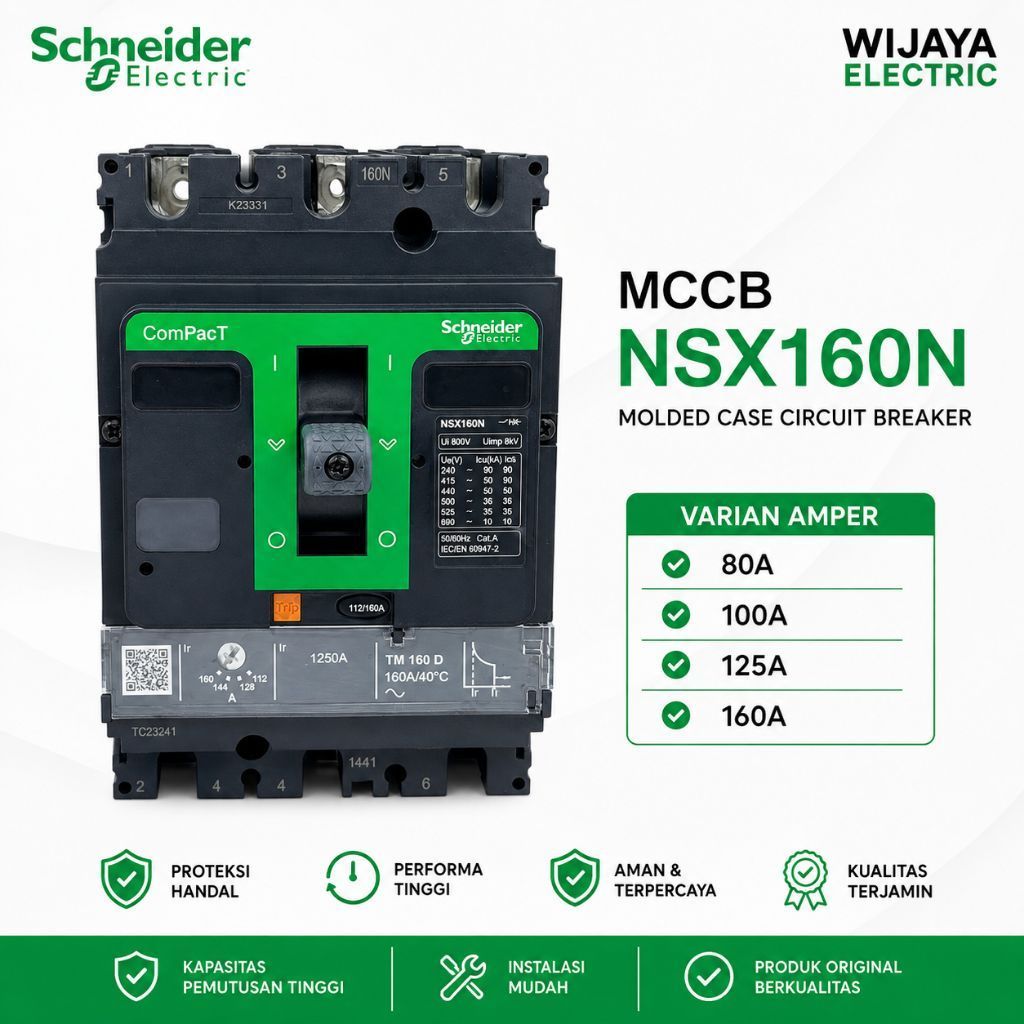 Schneider mccb 3P 50kA NSX160N Mccb 80A 100A 125A 160A Schneider Original