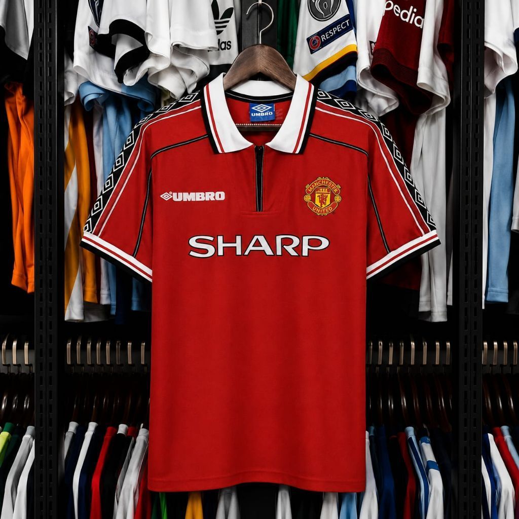 Jersey Merah mu trebel winner 98/99 Grade ori import 100