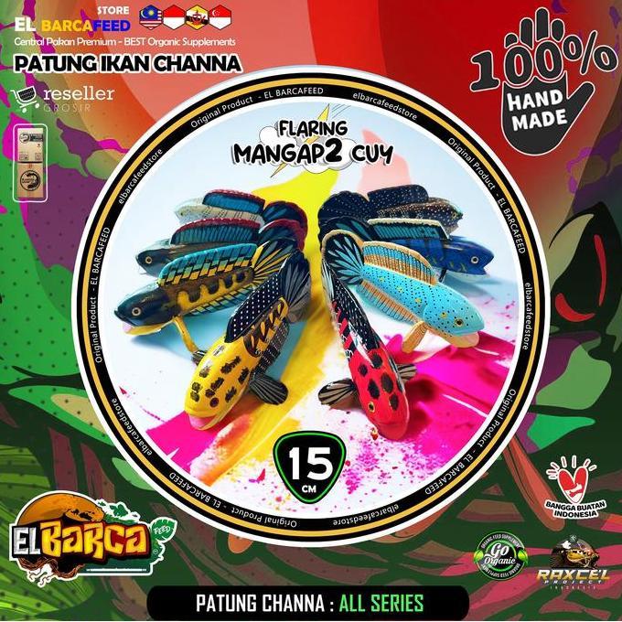 Sasana- Paket Pakan Channa Maru Ys Red Push Batik Up Rna Red Yellow Up Mata Merah Free Sticker Chann