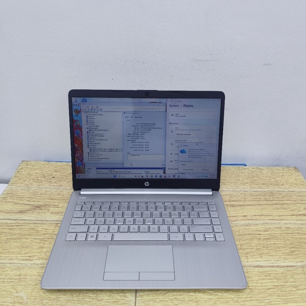 Laptop Second HP 14s-DK0073AU AMD A4-9125 Ram 4GB Ssd 256GB HD