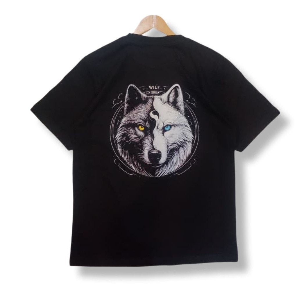 kaos serigala yinyang