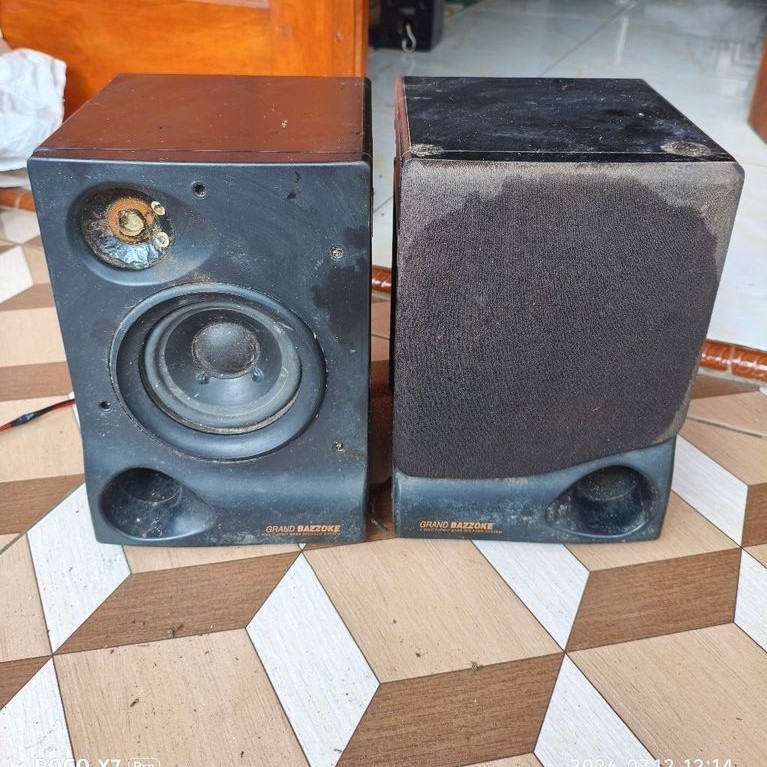 speaker pasif bekas mini compo polytron grand bazoka bazzoke bagian kanan kiri secon bekas