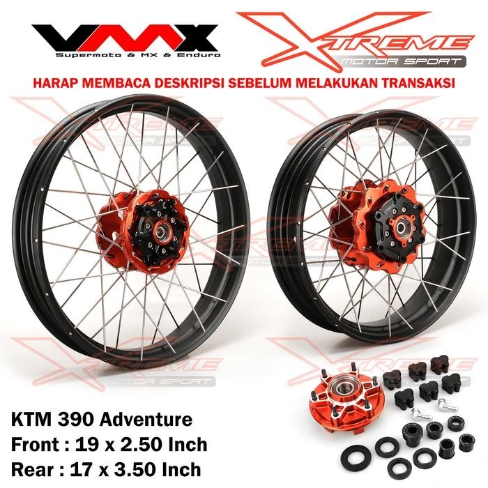Velg Jari Jari Depan Belakang KTM 390 ADV / BMW GS 1200 / Honda CB500X - KTM, Black Gold