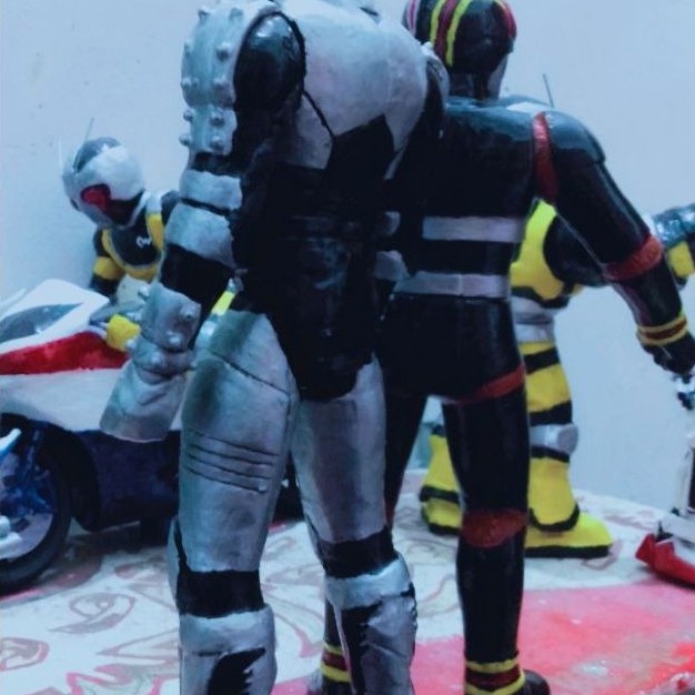 Action-figure-Kamen Rider BLACK & SHADOW MOON (TAKEALL 2PCS) tinggi -/+ 30cm custom repaint