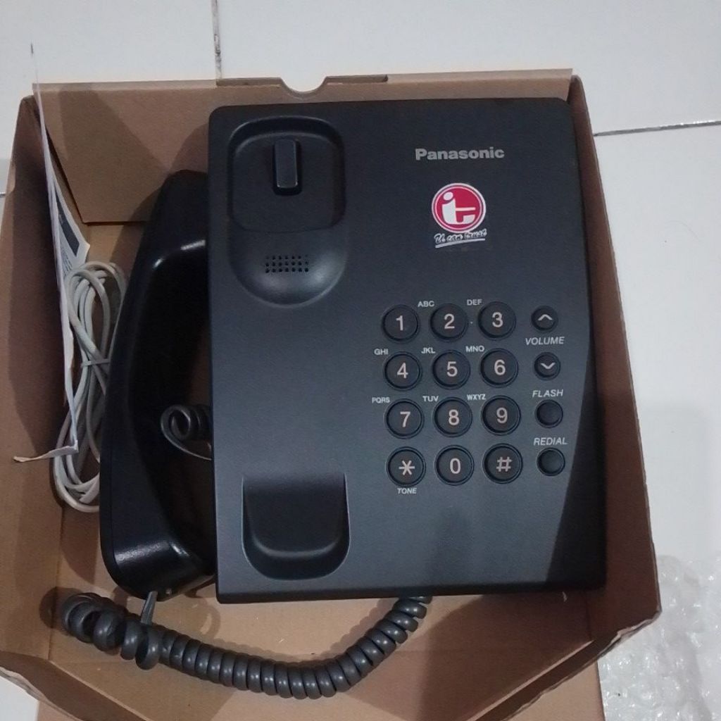 telepon panasonic 505 analog hitam / pesawat telepon rumah