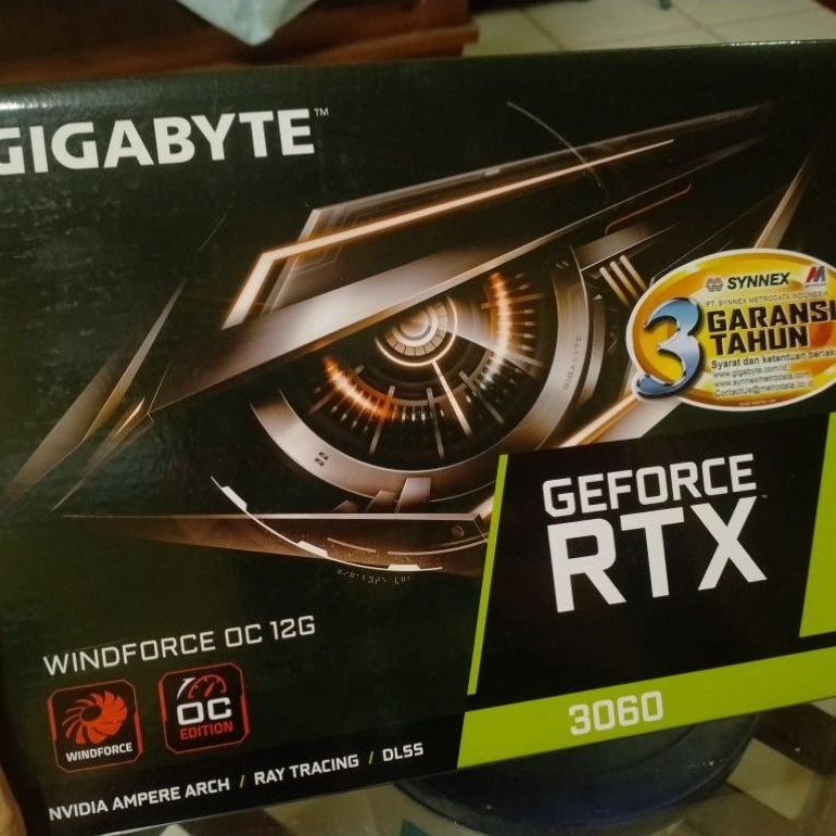 GIGABYTE RTX 3060 12GB SECOND GARANSI ON 2028