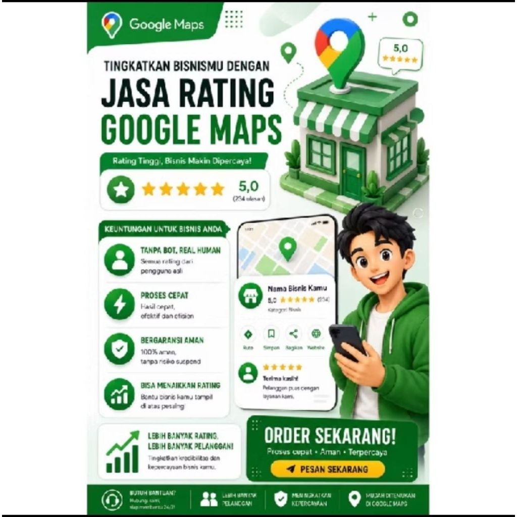REVIEW MAPS TERPECAYA / ULASAN REVIEW RATING GMAPS