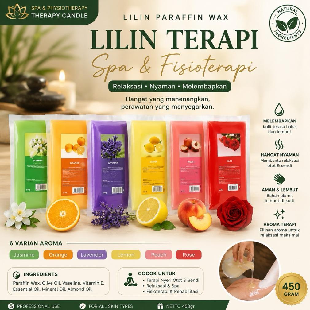 Lilin Terapi parafin bath / lilin parafin terapi untuk terapi siku, tangan dan kaki 450gram Ready