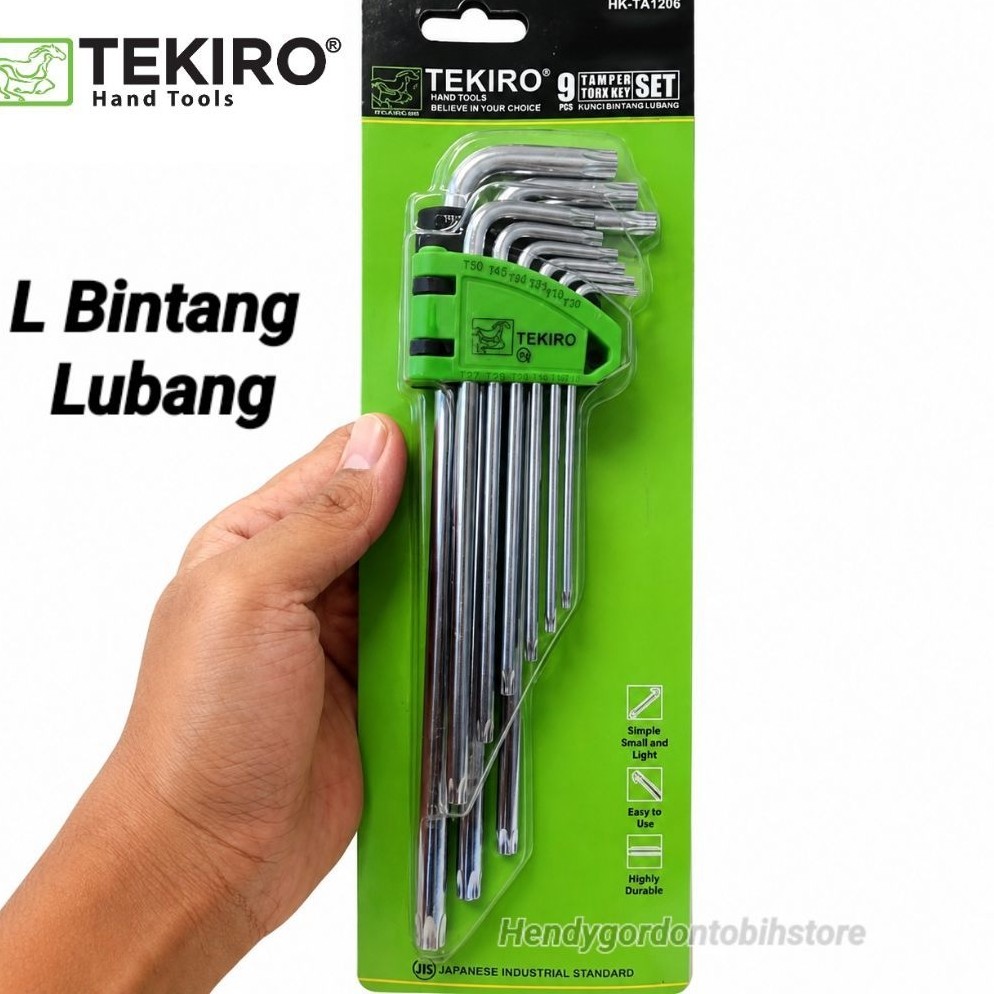 TEKIRO Kunci L Bintang lubang Set 9pc Lubang / Tekiro L bintang bolong / L bintang berlubang Tekiro 